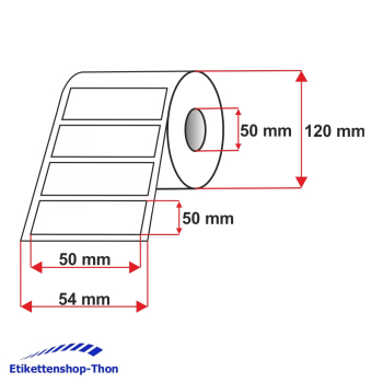Preview: Kraftpapier Etiketten - 50 x 50 mm - 1000 Stück